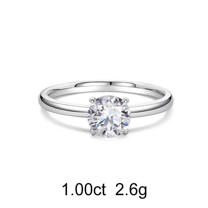 Bague Solitaire Rond (1ct) Or 18 Carats - Image 4