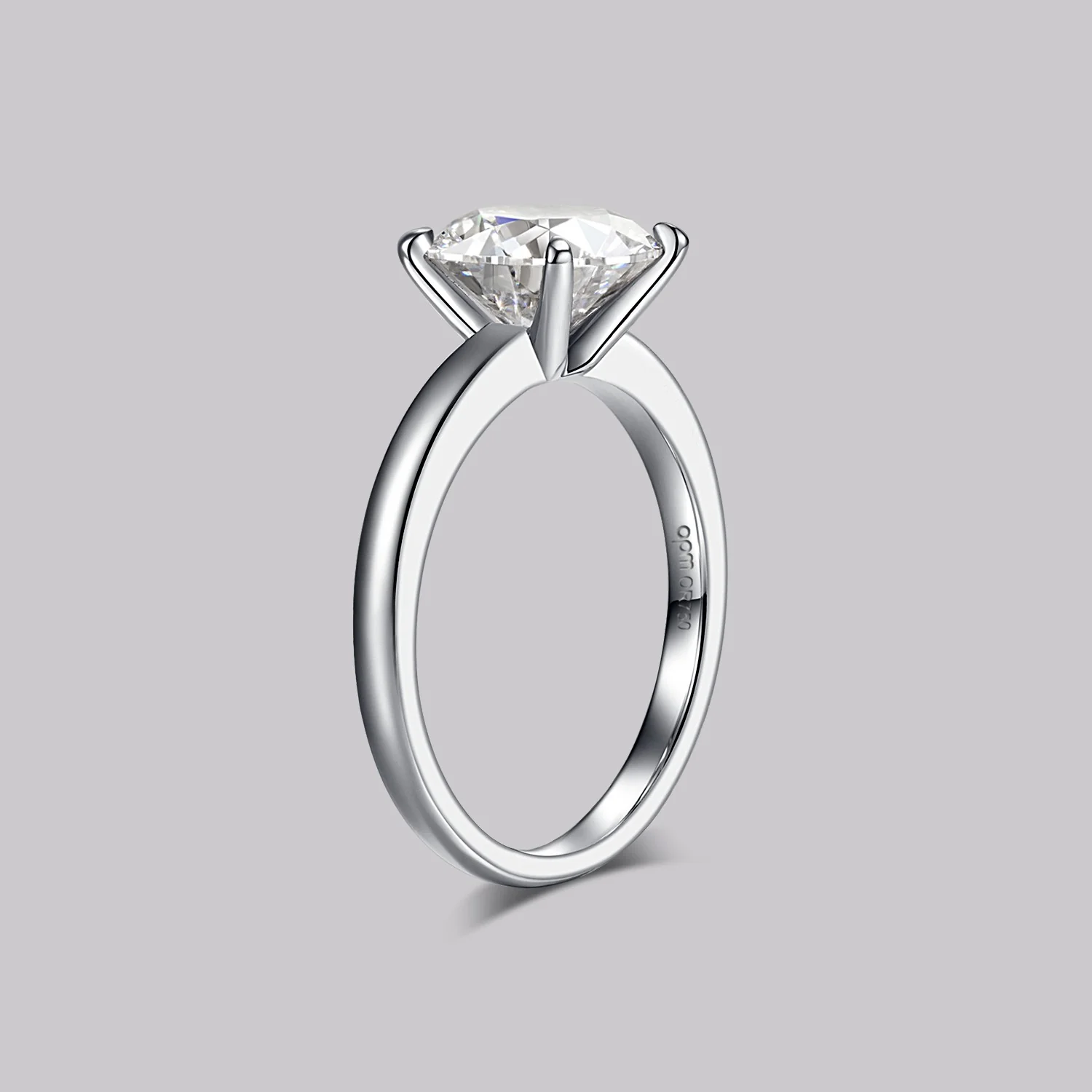 Bague Solitaire Rond (2ct) Or 18 Carats - Image 3