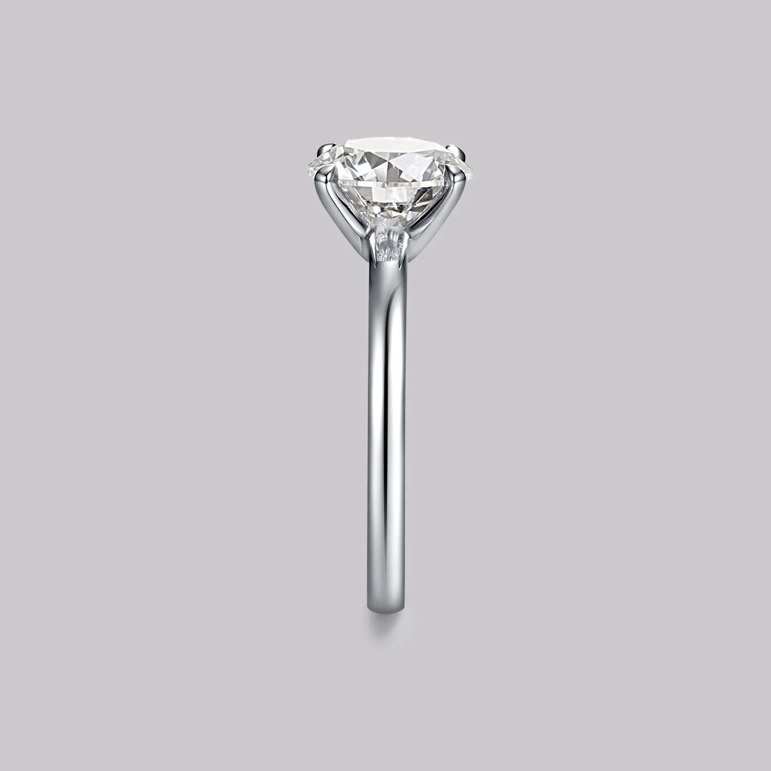 Bague Solitaire Rond (2ct) Or 18 Carats - Image 4