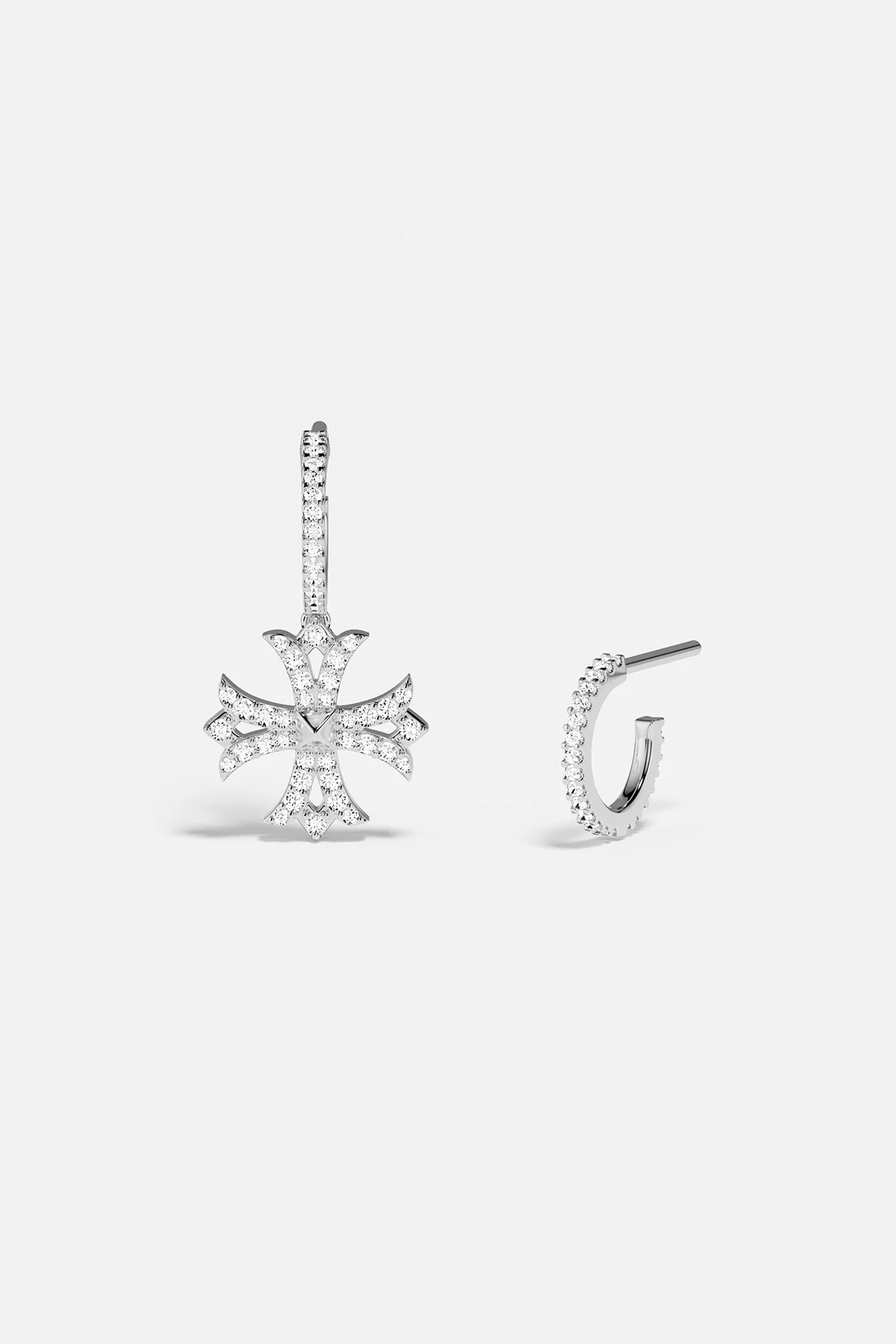 Boucles d'Oreilles Asymétriques Croix