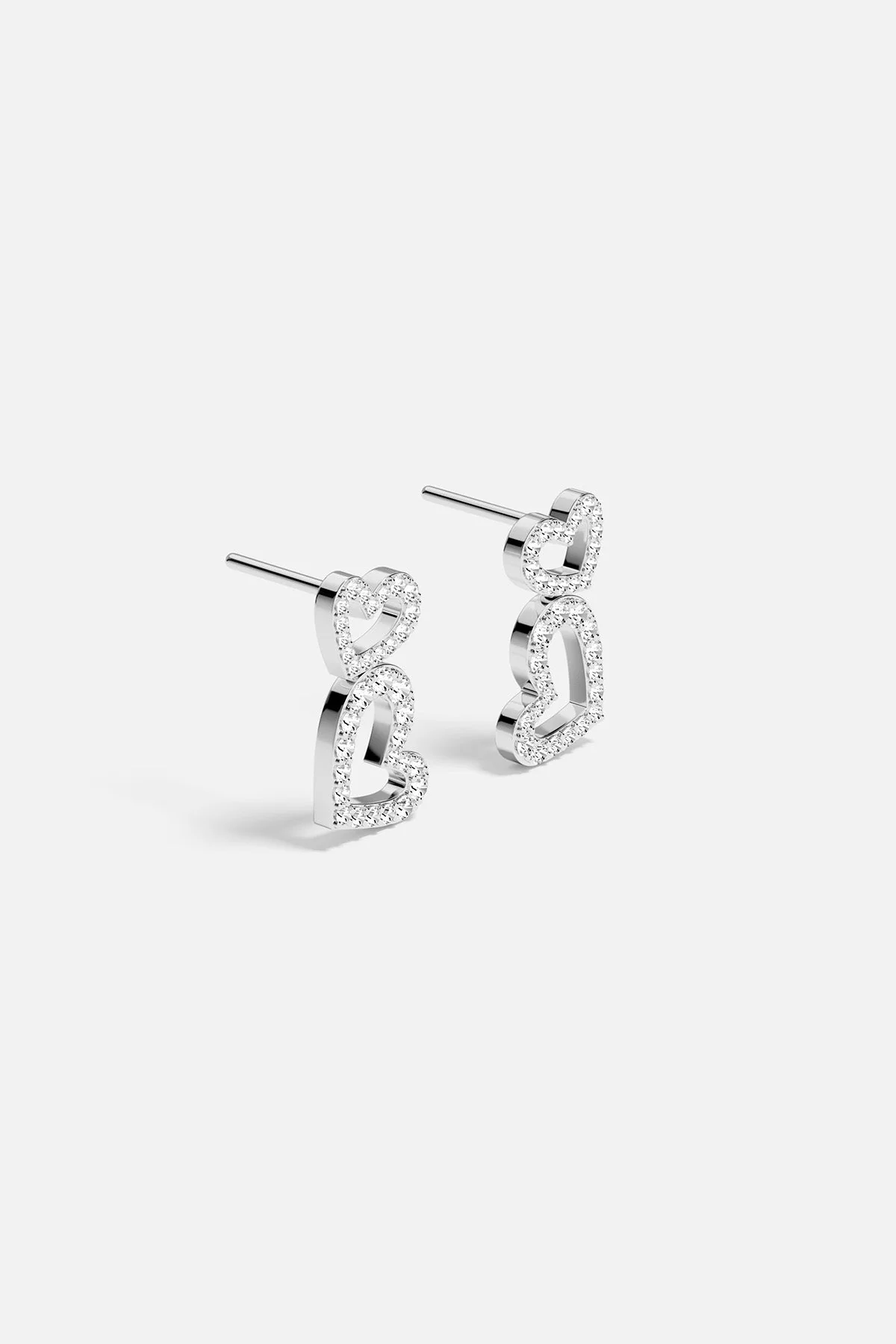 Boucles d'Oreilles double Cœurs - Image 4